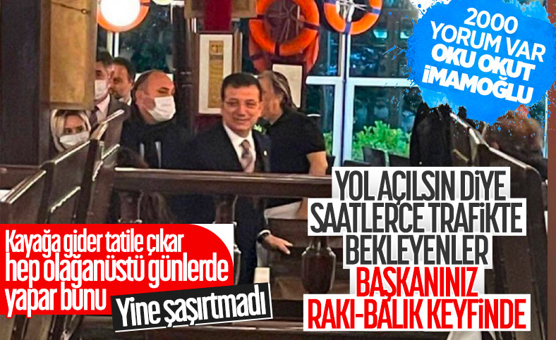 İstanbul kar çilesi çekerken Ekrem İmamoğlu balık keyfinde