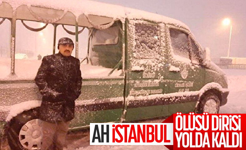 İstanbul'da cenaze nakil aracı yolda kaldı