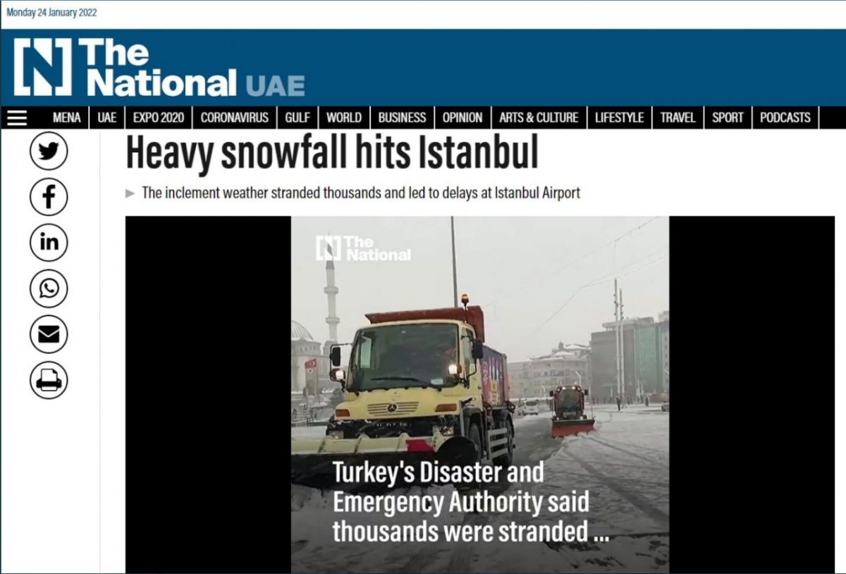 İstanbul daki kar dünya basınında #4