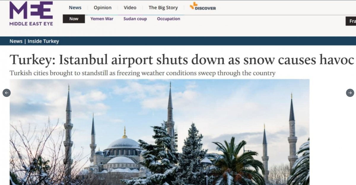 İstanbul daki kar dünya basınında #2