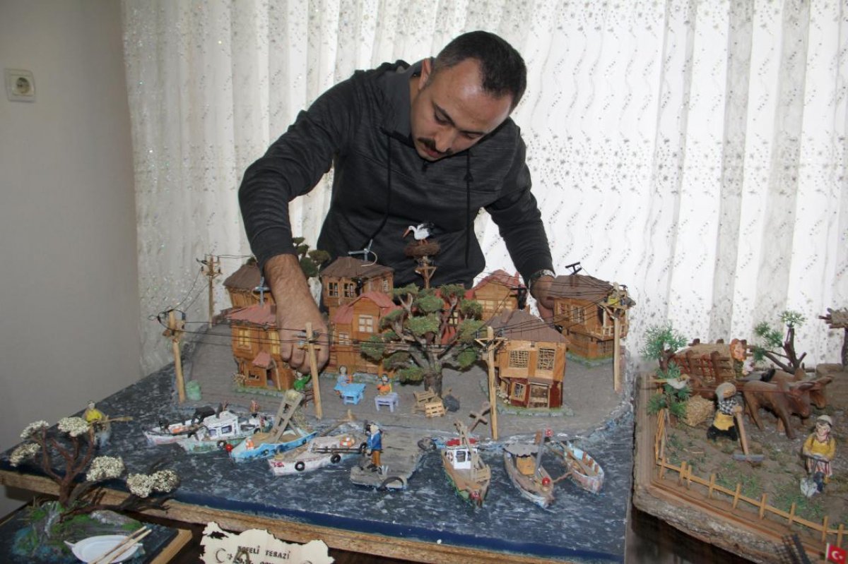Sinop ta görevli polis, atık malzemelerden  diorama lar yaparak çevre sorunlarını anlatıyor #2