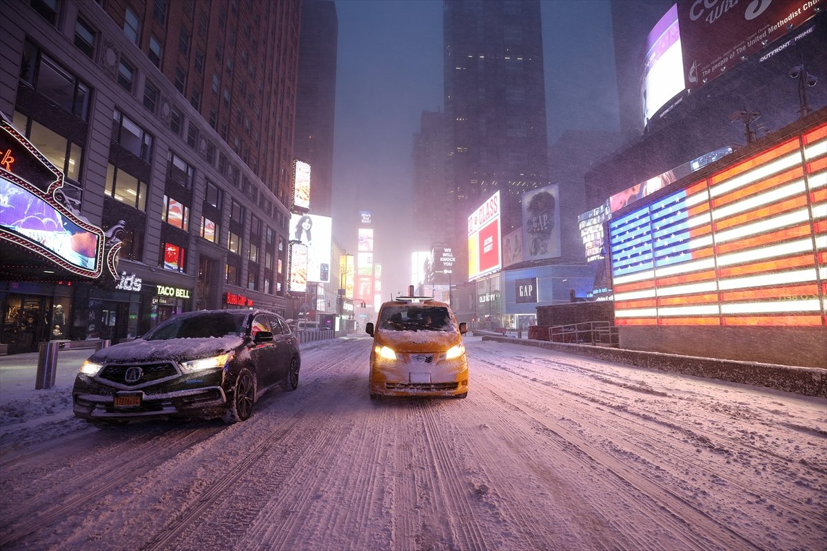 New York ta kar fırtınası etkili oldu #10