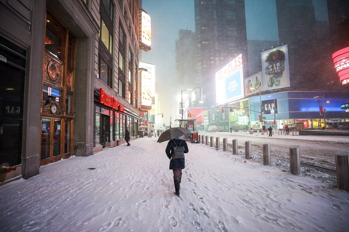New York ta kar fırtınası etkili oldu #8