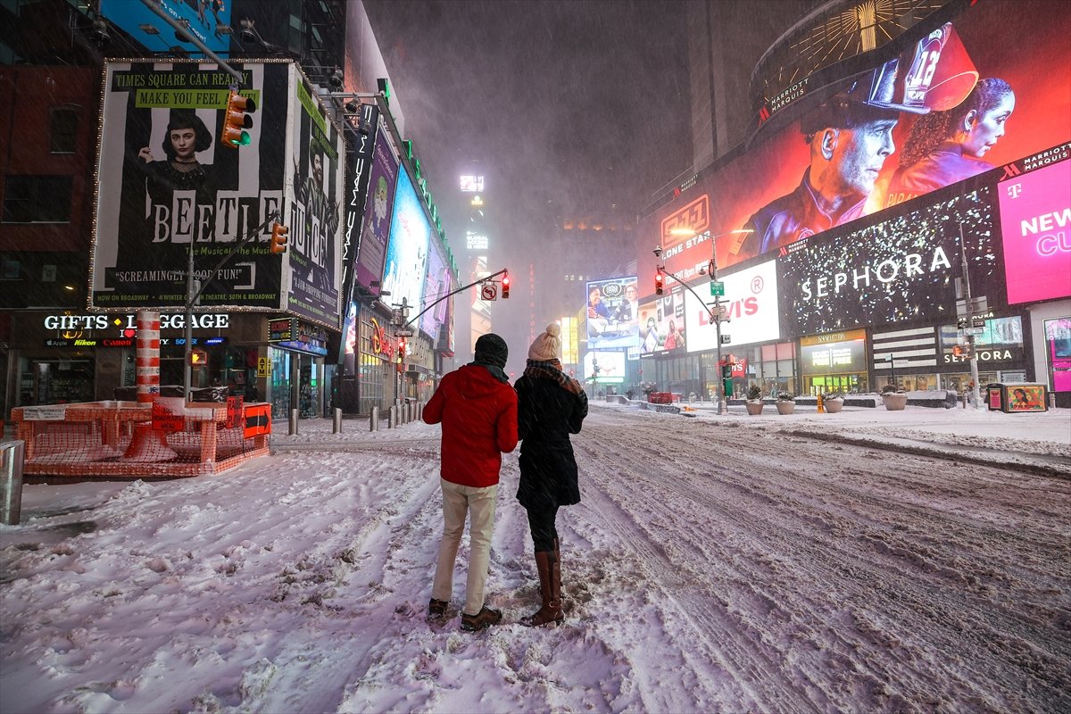 New York ta kar fırtınası etkili oldu #16