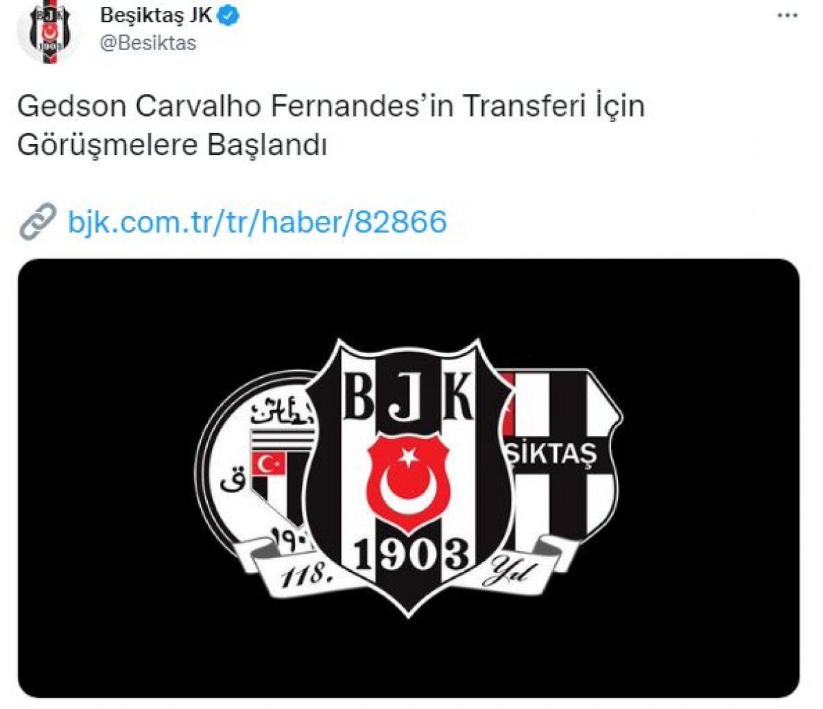 Gedson Fernandes resmen Beşiktaş ta #1