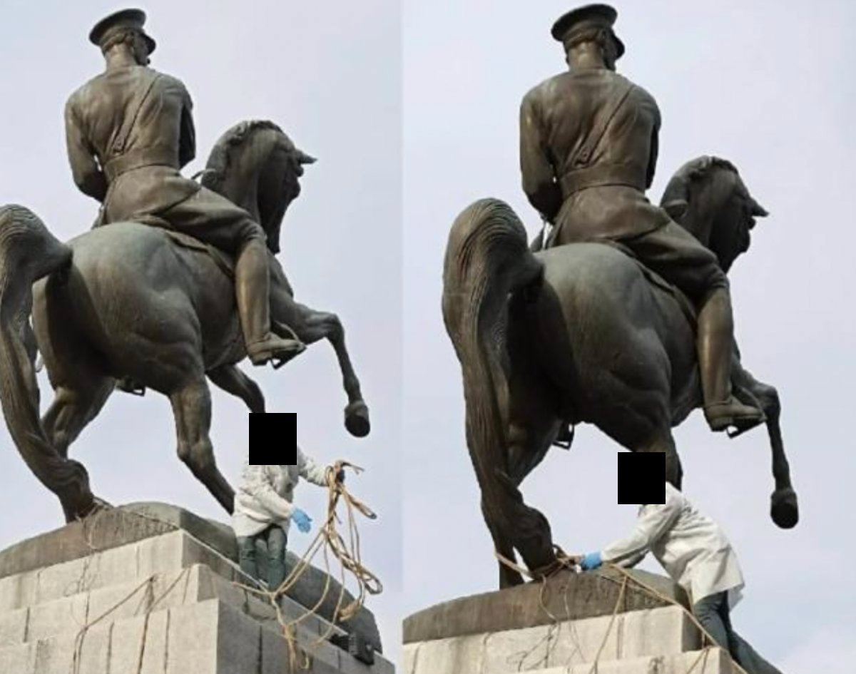 Samsun da Atatürk heykeline saldırı #1