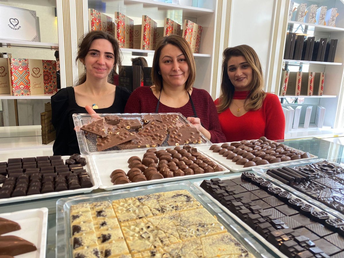 Diyarbakır da kadınların çikolata mesaisi #1
