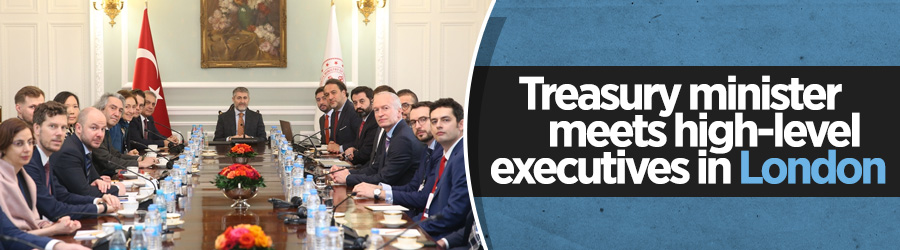 Turkey's treasury minister meets nearly 100 executives in London