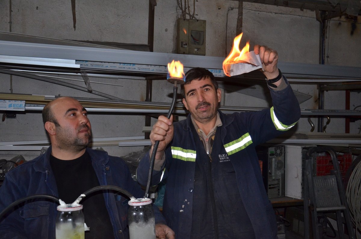 Kahramanmaraş ta esnaf, 10 liralık benzinle 10 saat ısı üreten sistem kurdu #1