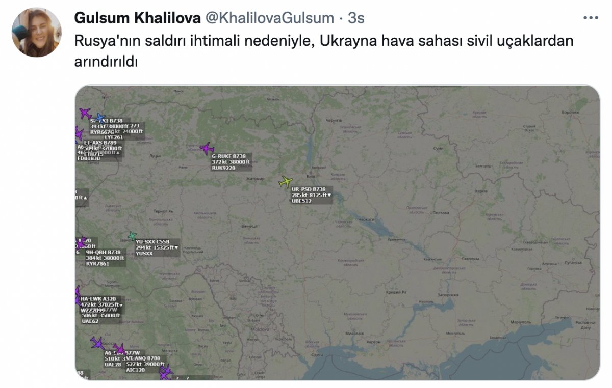Ukrayna hava sahası sivil uçuşlara kapatıldı #1