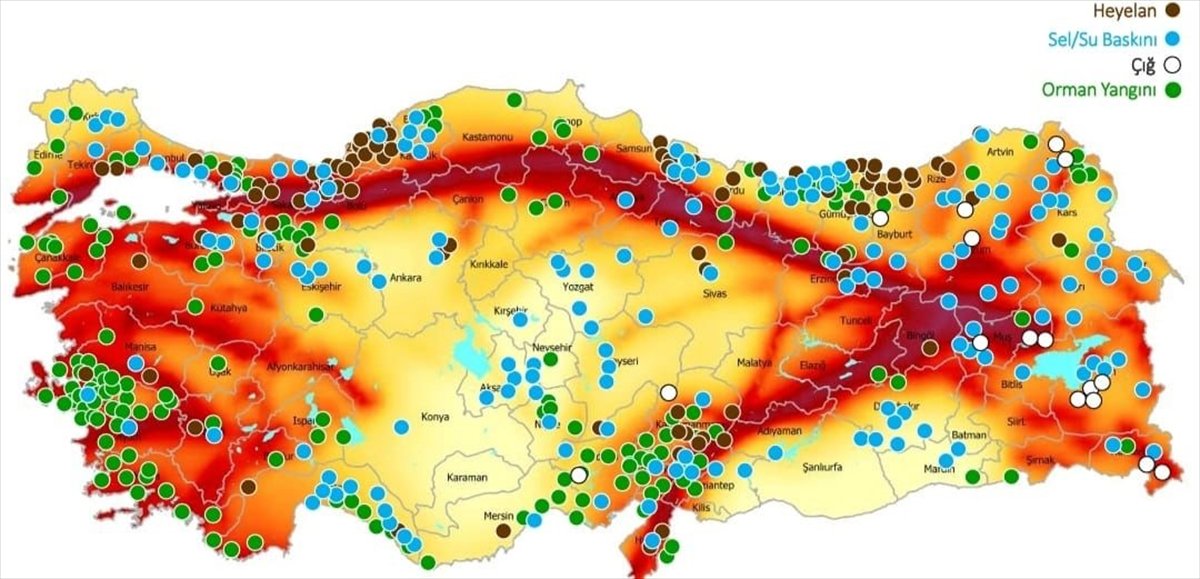 Türkiye nin afet risk haritası, AFAD tarafından çıkarıldı #1