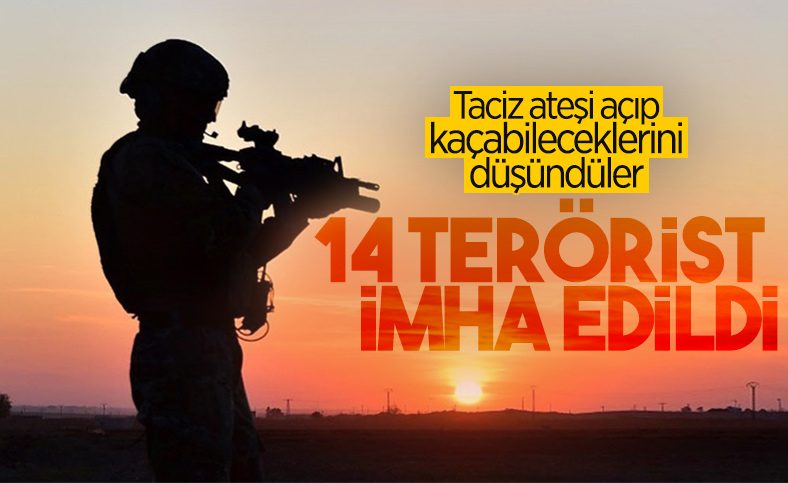 Zeytin Dalı ve Fırat Kalkanı bölgelerinde 14 terörist öldürüldü