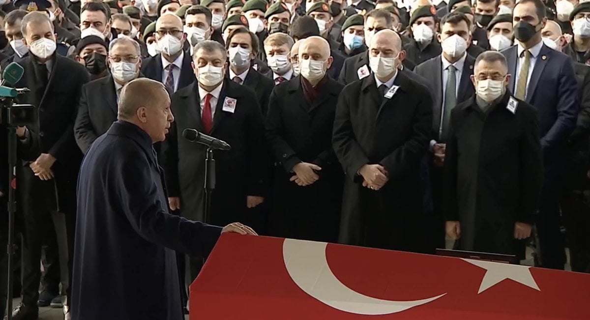Cumhurbaşkanı Erdoğan, Şehit Hayrettin Eren in cenazesine katıldı #1