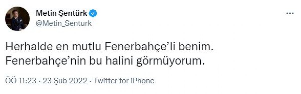 Metin Şentürk: En mutlu Fenerbahçeli benim #2