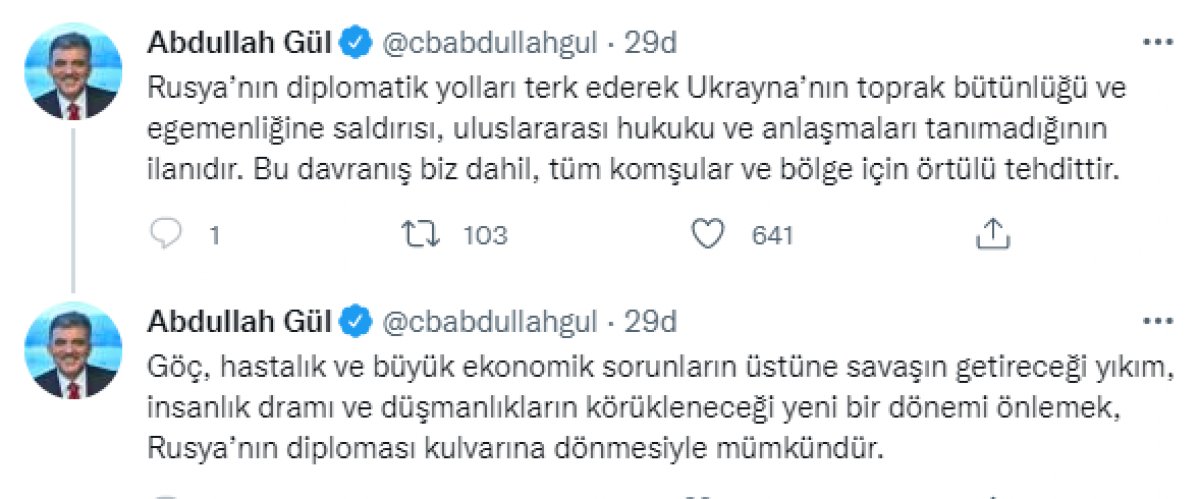 Abdullah Gül: Rusya nın bu davranışı bölge için örtülü tehdittir #2