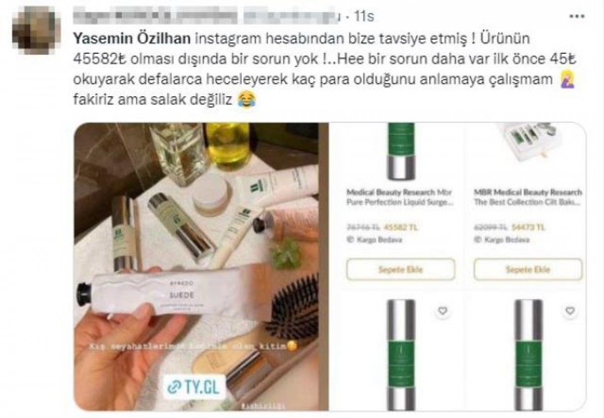 Yasemin Özilhan 45 bin TL lik bakım kremi önerdi #3