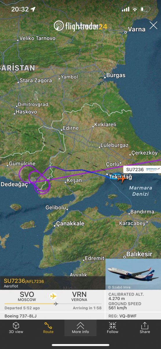 Russian passenger plane, which was not taken into Greek airspace, landed in Istanbul #4