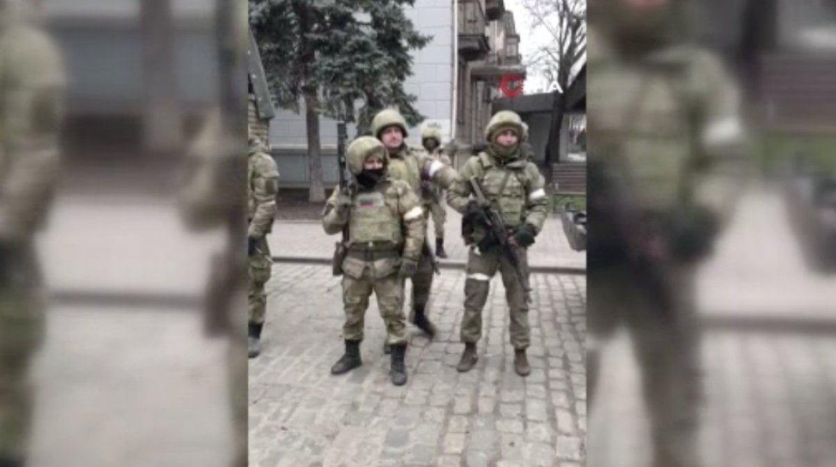 Moments when Ukrainians protest Russian forces #3