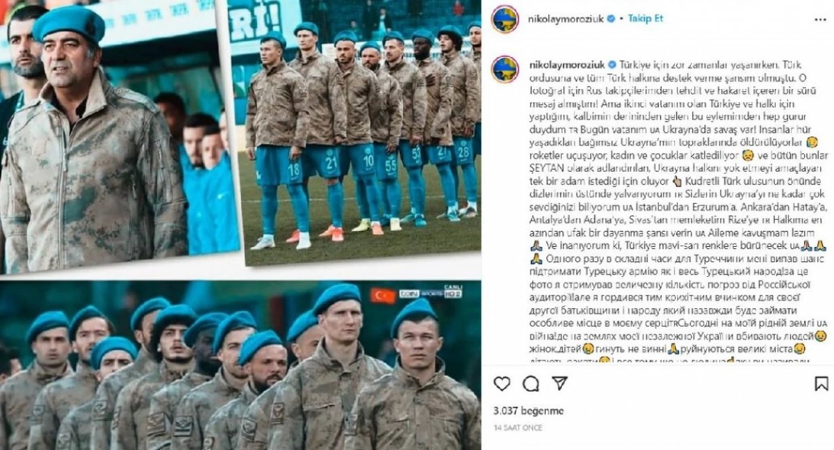 Rizespor un Ukraynalı eski futbolcusu, Türkiye den yardım istedi #2