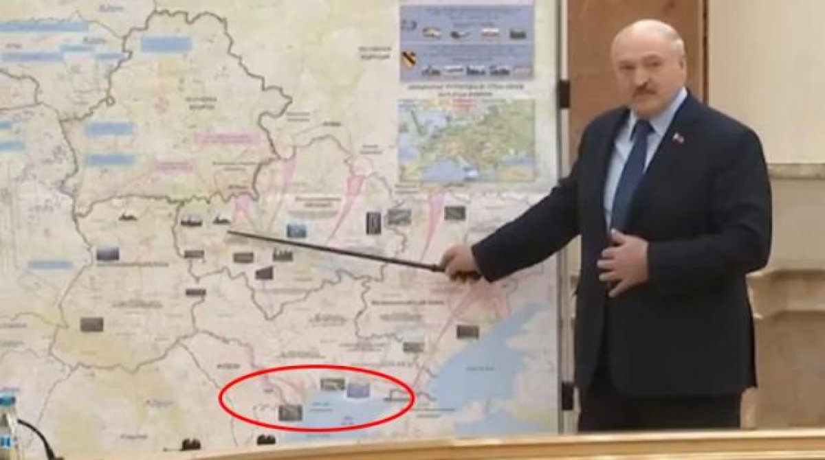 Lukaşenko nun sunum yaptığı işgal haritasında  Moldova  detayı  #1