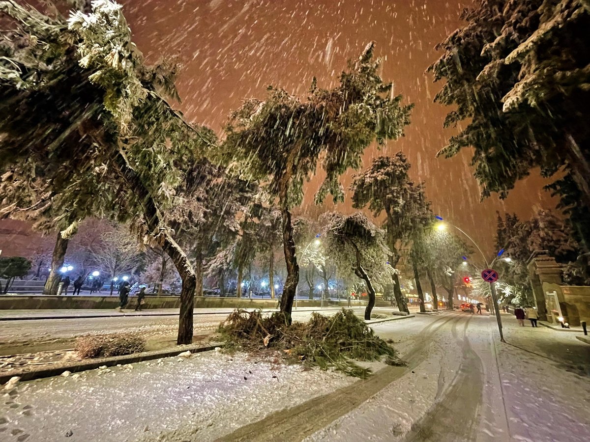 Isparta da yoğun kar yağışı nedeniyle elektrik kesintisi yaşanıyor #3