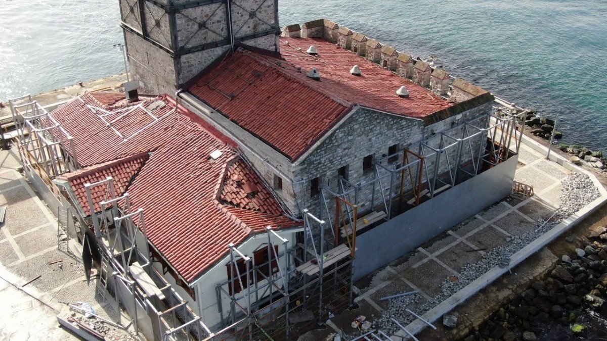 Kız Kulesi nin restorasyon çalışmalarında sona yaklaşıldı #1