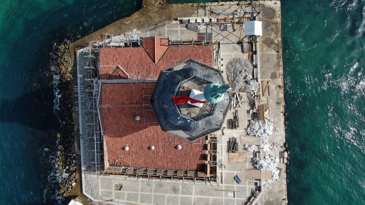 Kız Kulesi nin restorasyon çalışmalarında sona yaklaşıldı #2