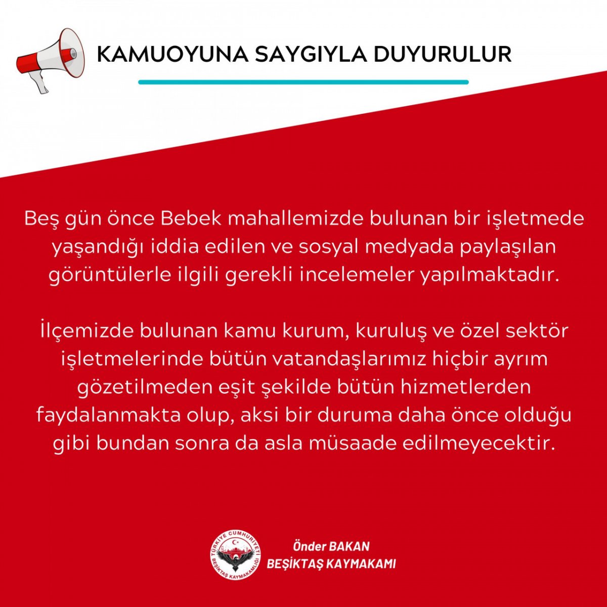 Beşiktaş ta tesettürlü kadınların restorana girmesine izin verilmedi #1