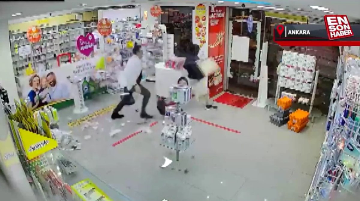 Knife robbery attempt at the pharmacy on duty in Ankara #2