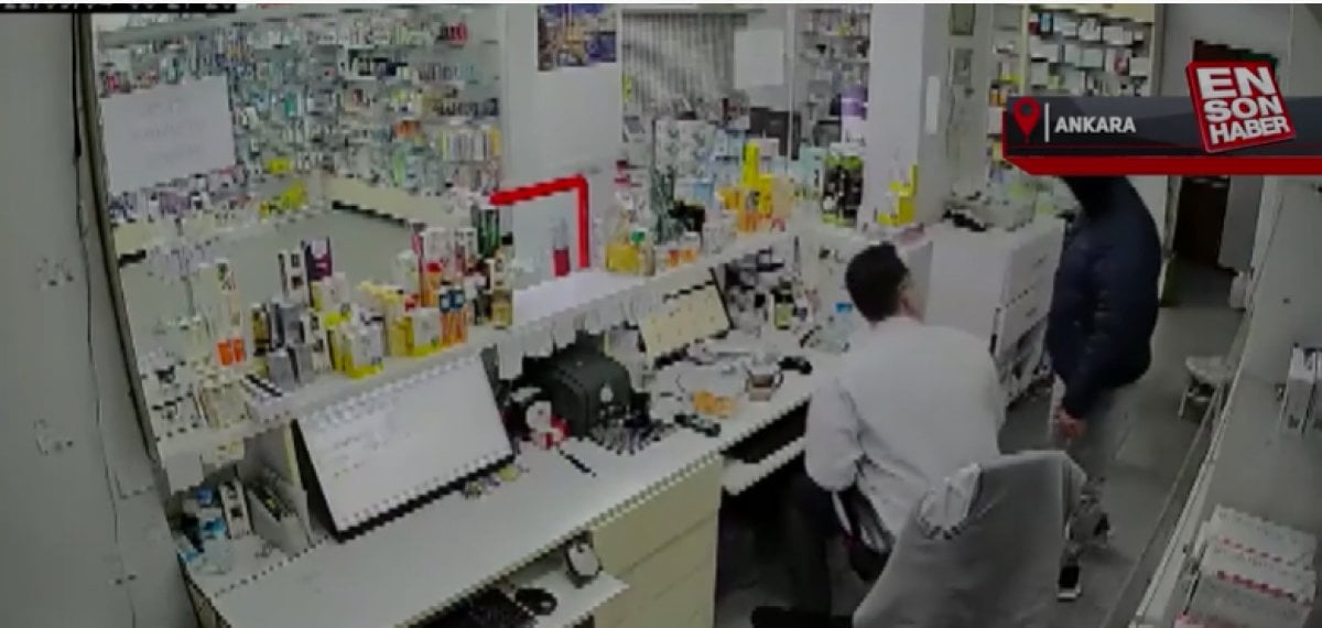 Knife robbery attempt at the pharmacy on duty in Ankara #1