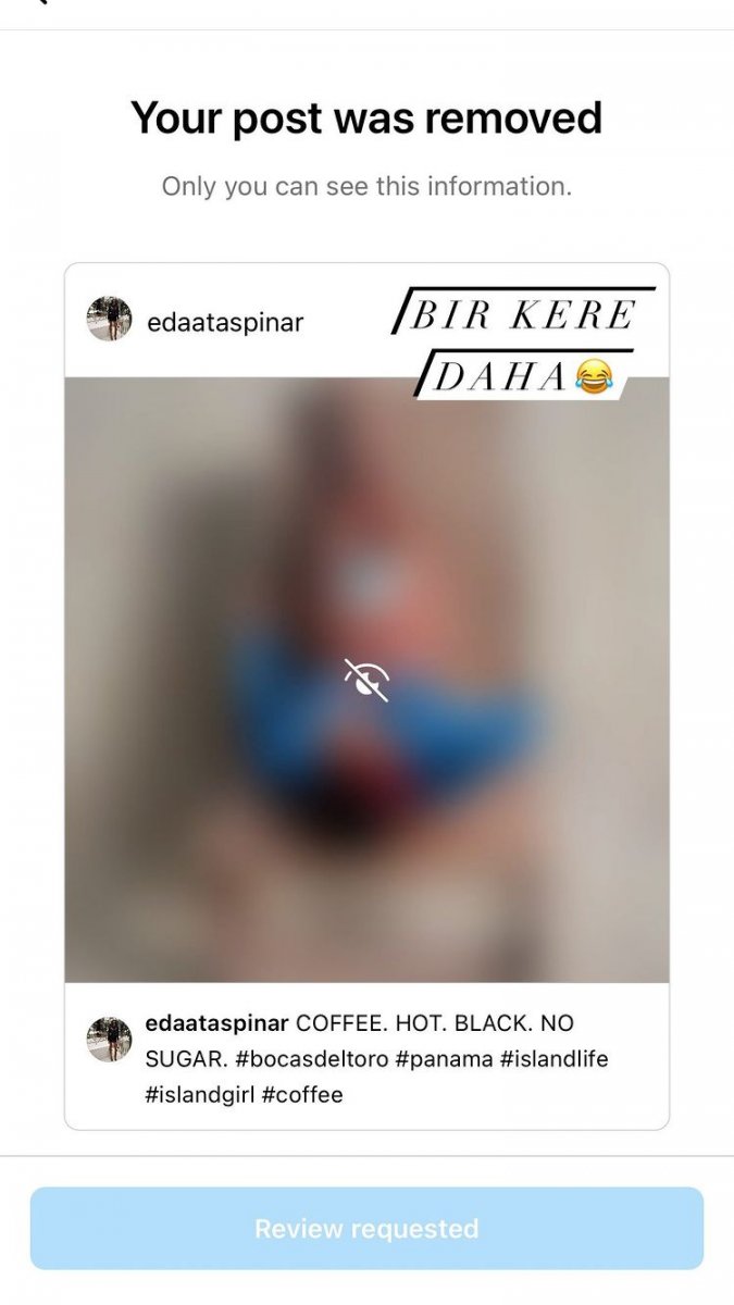 Instagram, Eda Taşpınar ı uyardı #2