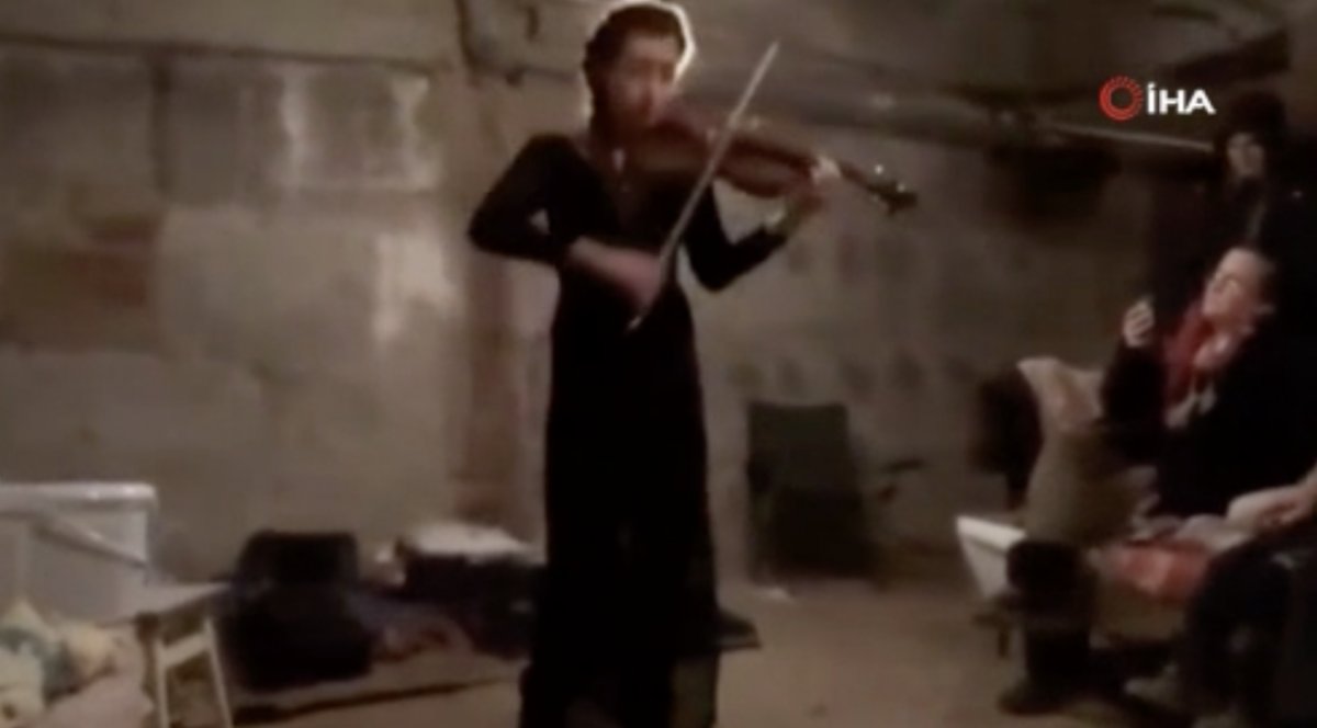 He played the violin in the bunker while it was raining bombs in Ukraine #2