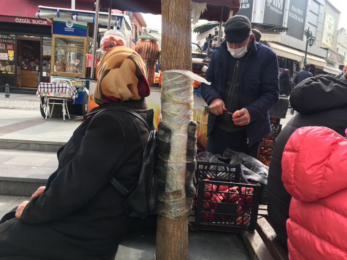 Eskişehir de ağaca rahat yaslanmak için sğnger bantladılar #2
