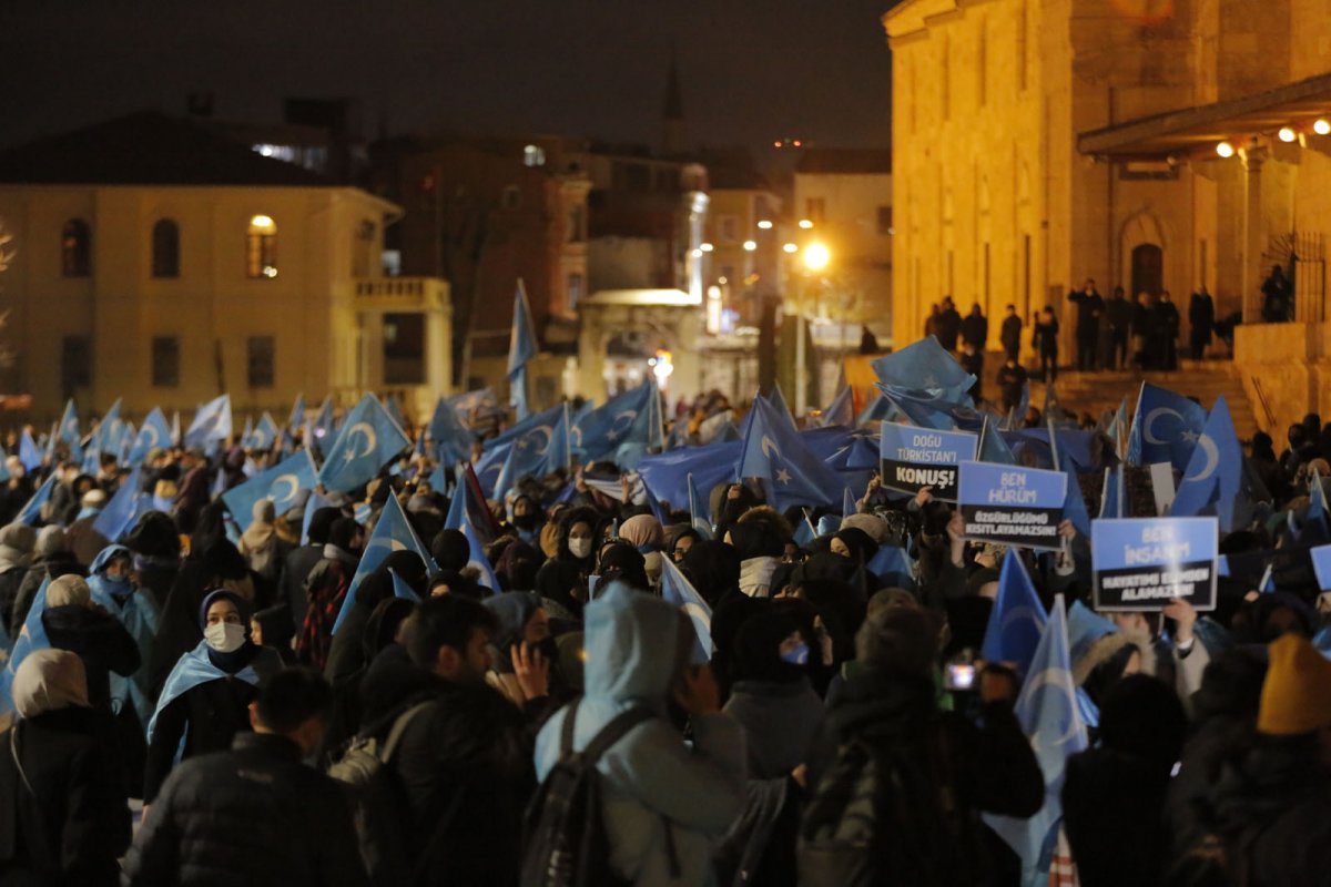 Women marched for East Turkestan on March 8 #11
