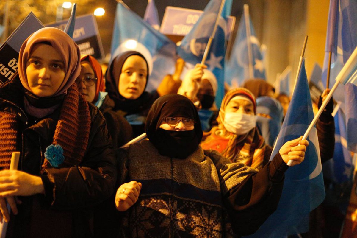 Women marched for East Turkestan on March 8 #15