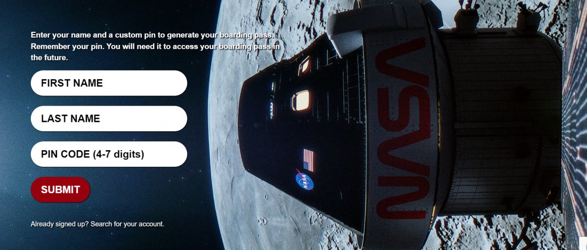 Ay a isminizi gönderin! NASA Artemis bileti nasıl alınır? Biniş kartınız hazır... #1