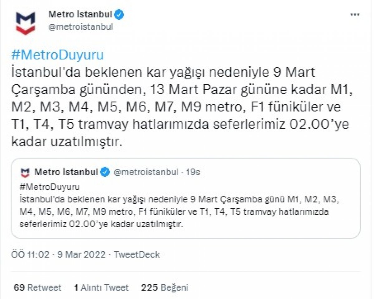İstanbul da metro ve tramvaylar kaça kadar açık? Metro İstanbul dan yeni duyuru! #1