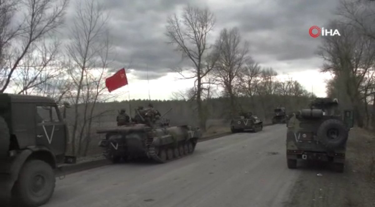 USSR flag hung on Russian tank #2