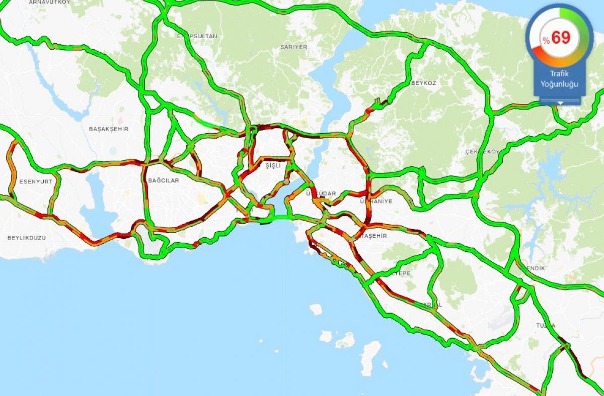 İstanbul da kar alarmı trafiği #1