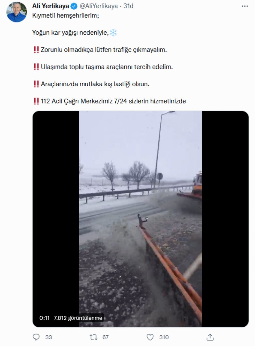 İstanbul Valisi Yerlikaya dan 'Trafiğe çıkmayın' uyarısı #1