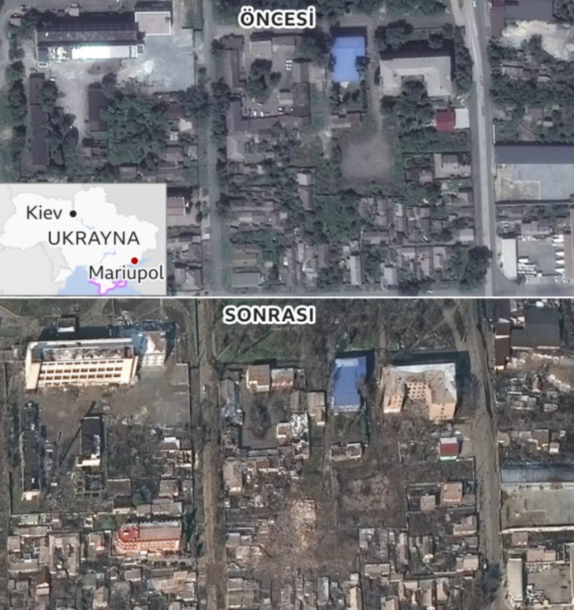 Mariupol de yıkımın boyutuna ait kareler #2