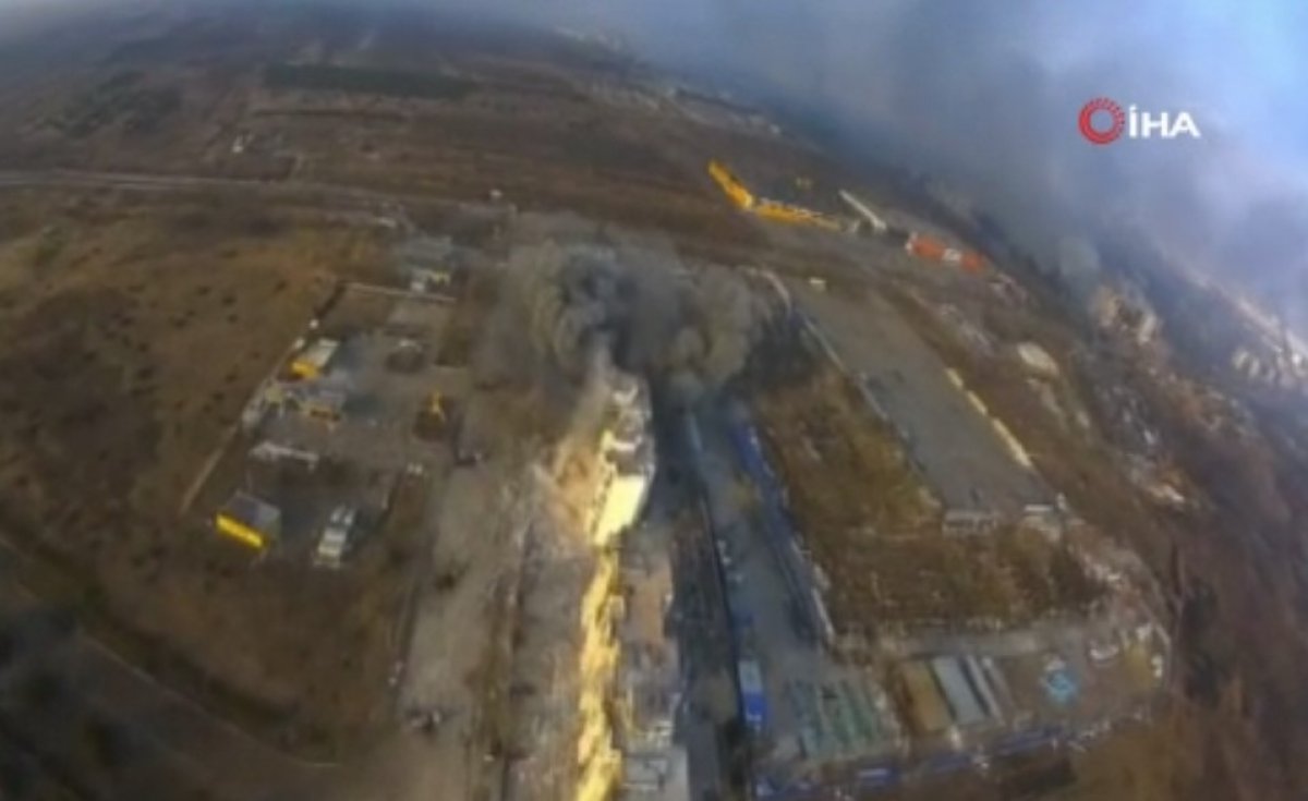 Rusya’nın vurduğu Mariupol havadan görüntülendi #1
