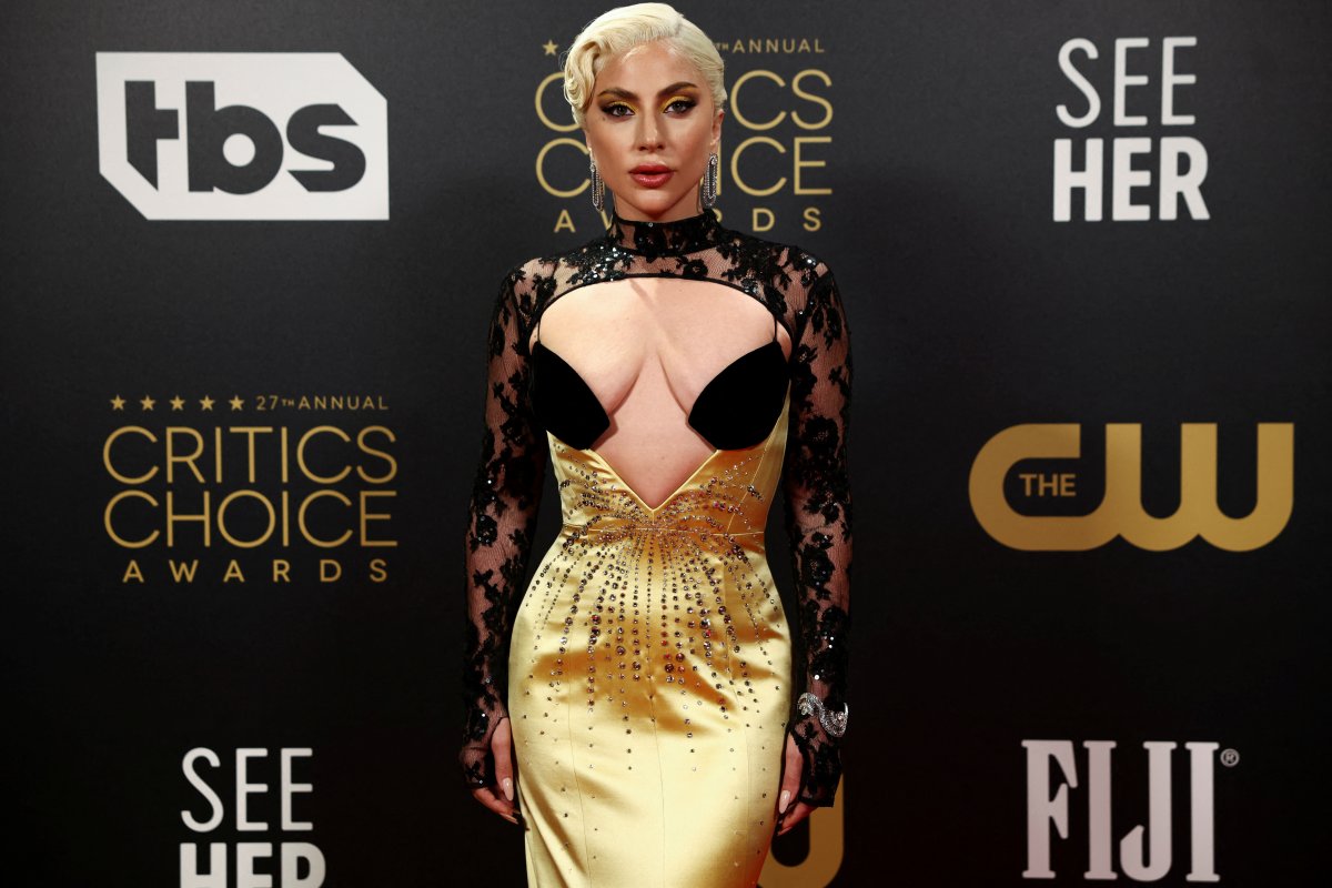 Lady Gaga nın ilginç göğüs dekolteli elbisesi #4