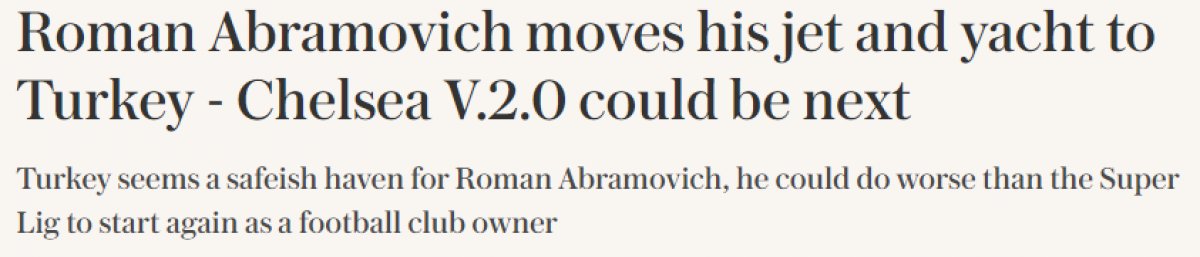 Telegraph: Abdramovich Süper Lig den takım satın alıyor #5