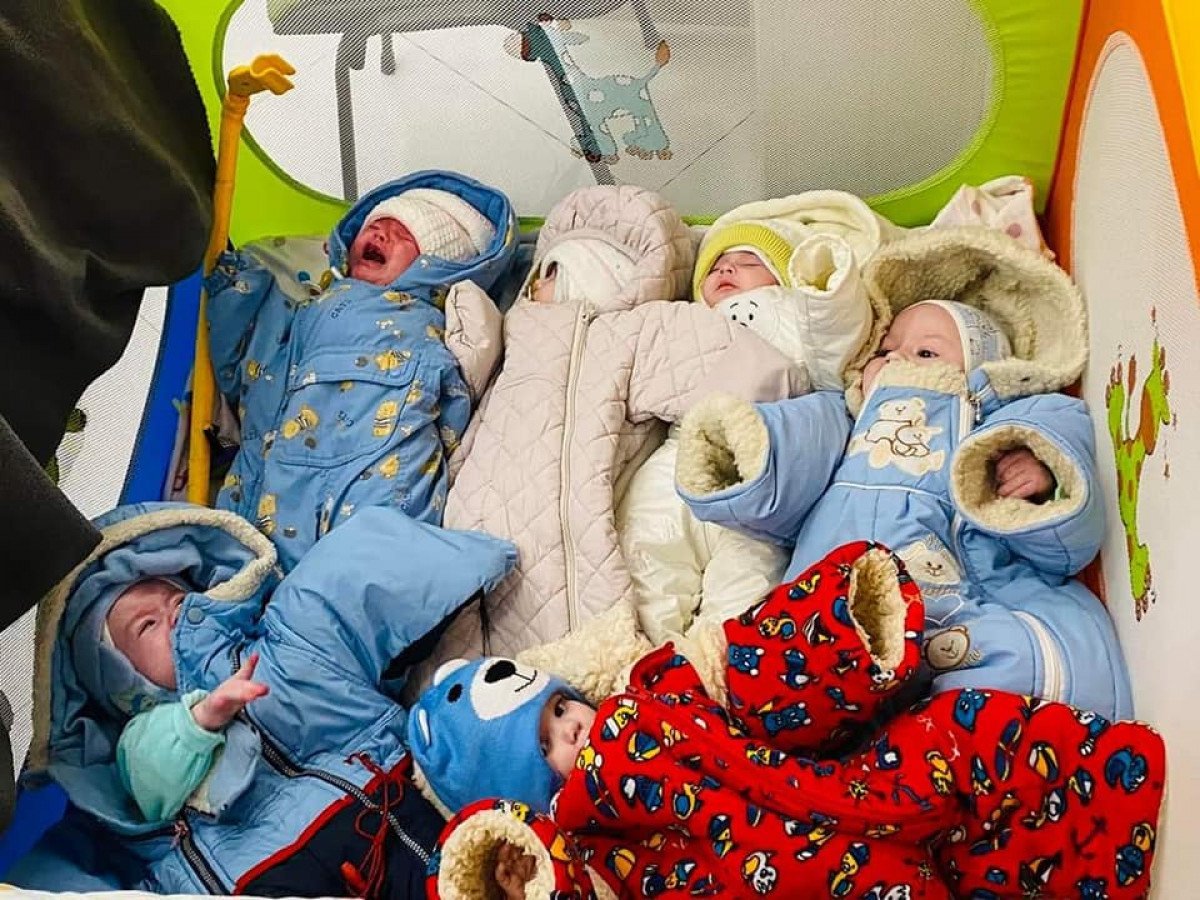 In Ukraine, orphan babies rescued from conflict zone #7