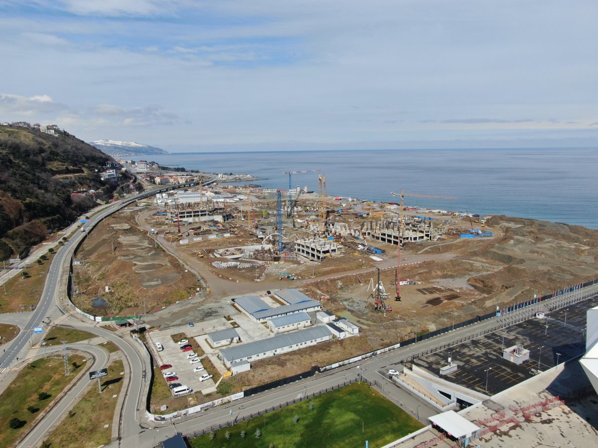 Trabzon Şehir Hastanesi inşaatı yükselmeye başladı #1
