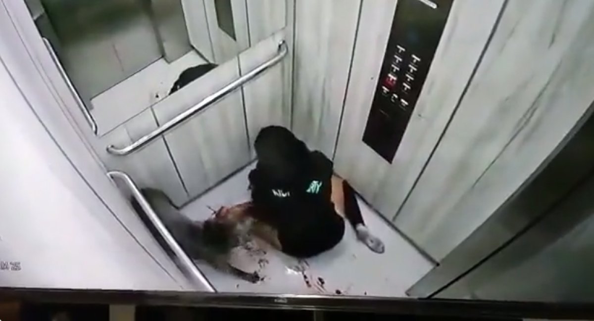 Kolombiya daki kadın, asansörde pitbull saldırısına uğradı #3