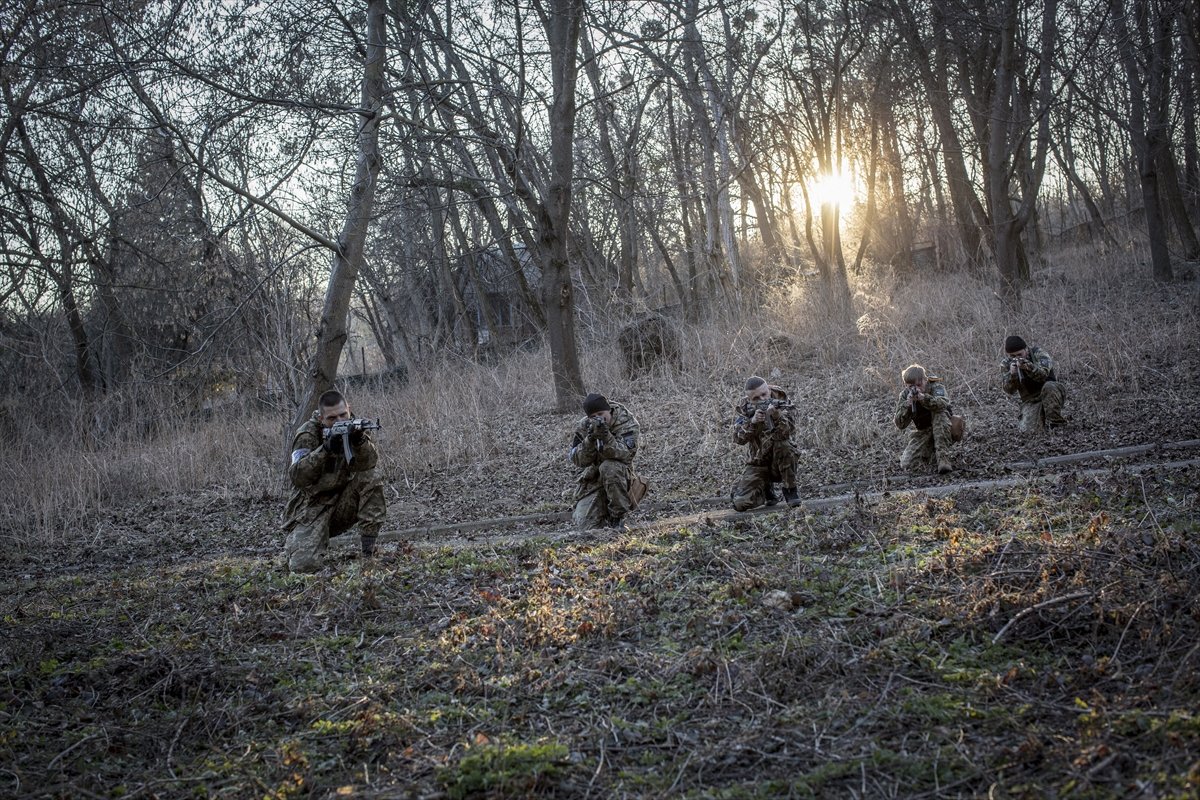 Frames from the military training of Ukrainian volunteers #4