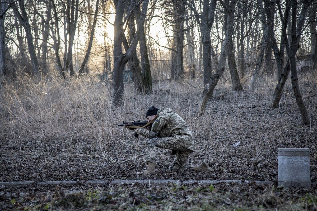 Frames from the military training of Ukrainian volunteers #5