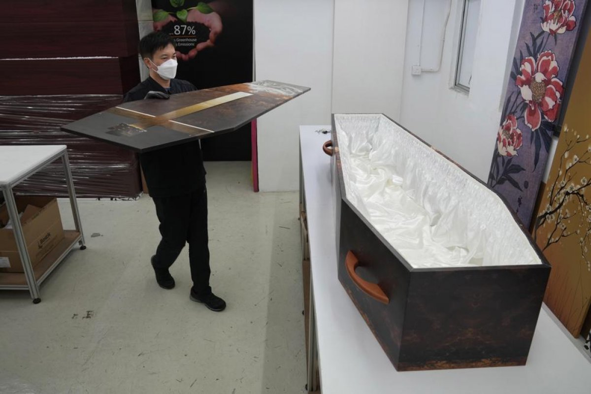 Cardboard coffins are being prepared in Hong Kong #3